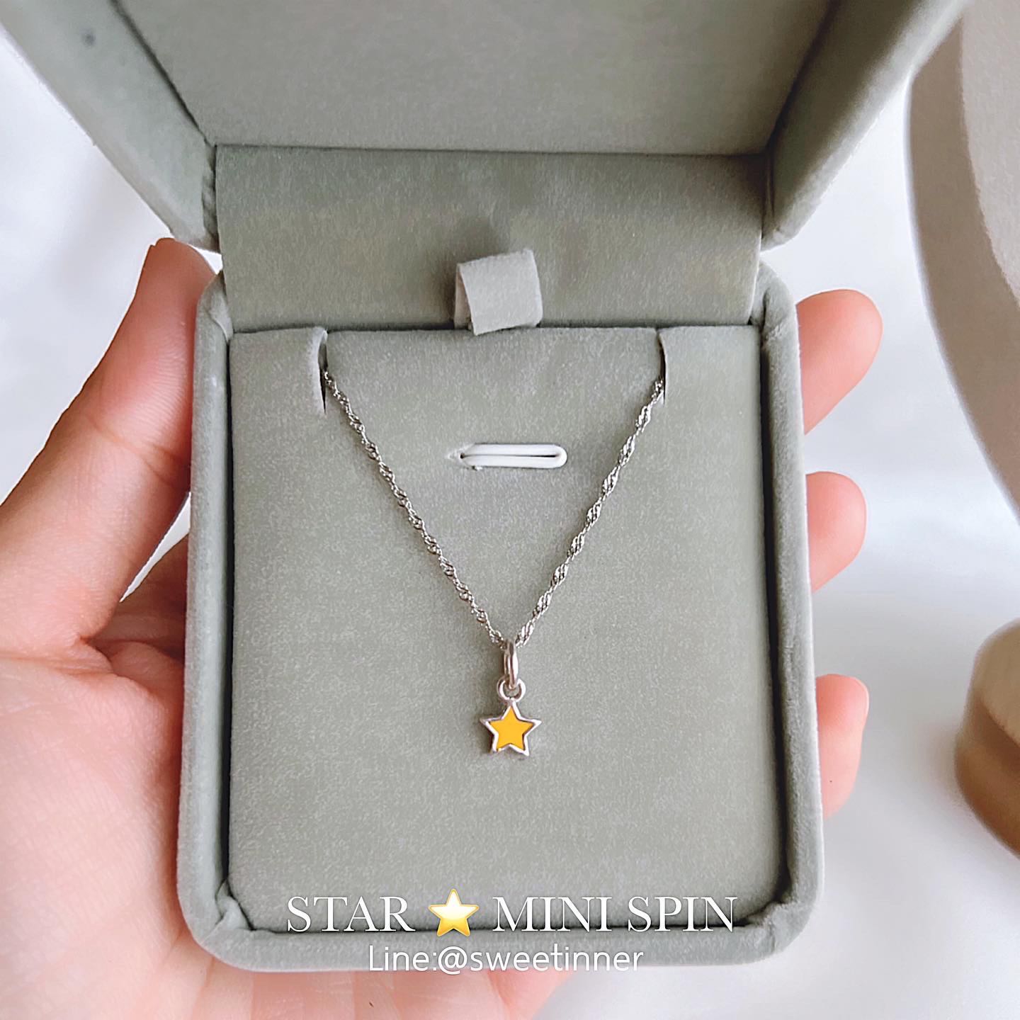 STAR ⭐️ MINI SPIN เงินแท้92.5% สร้อยพร้อมจี้ดาวน่ารักมินิมอล ส่งฟรีEMS