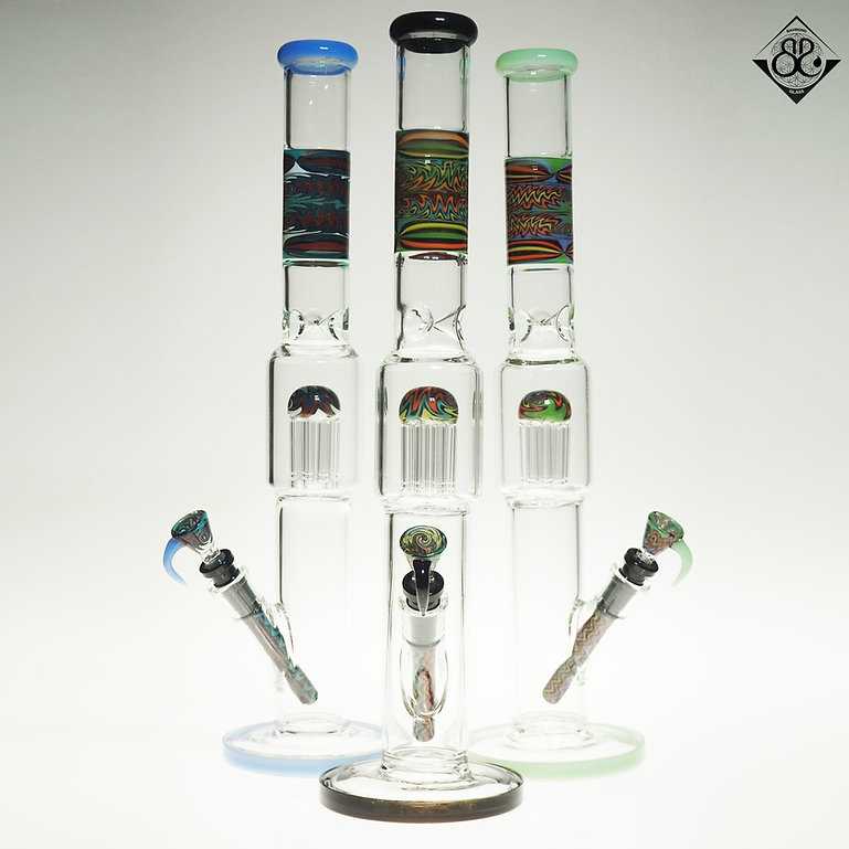 18Inches American Color with WigWag Style Bong