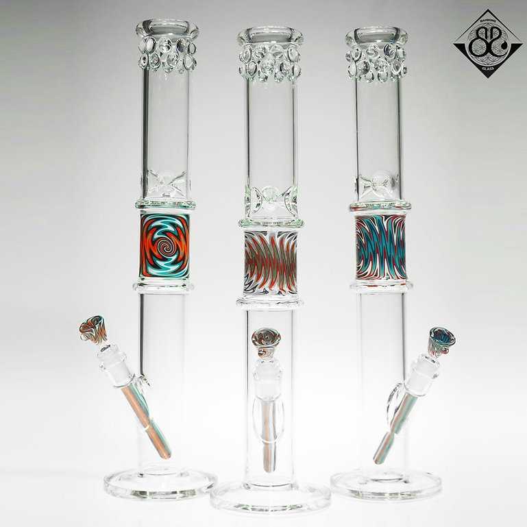 18Inches WigWag Style Straight Bong