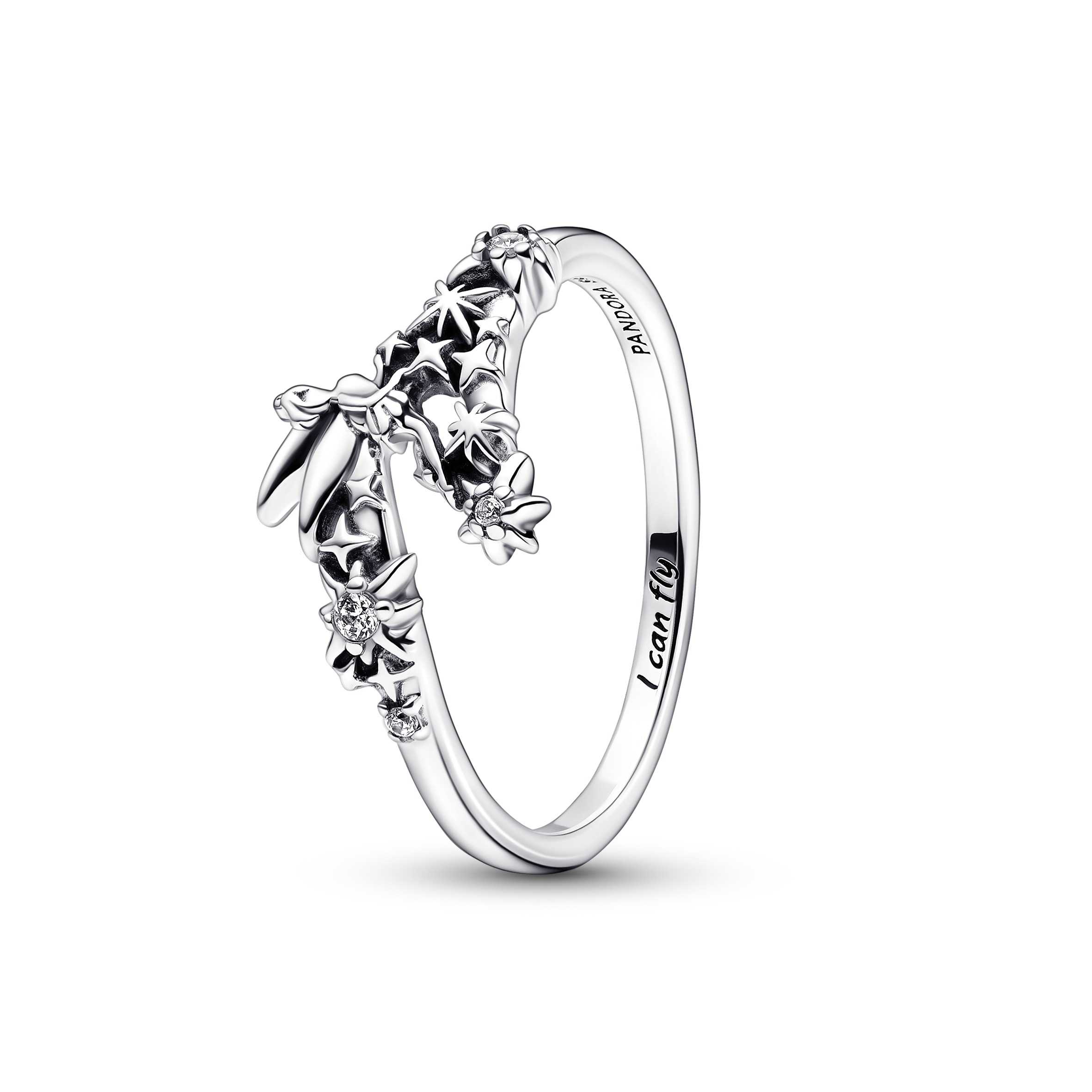 Disney Tinkerbell sterling silver ring with clear cubic zirconia