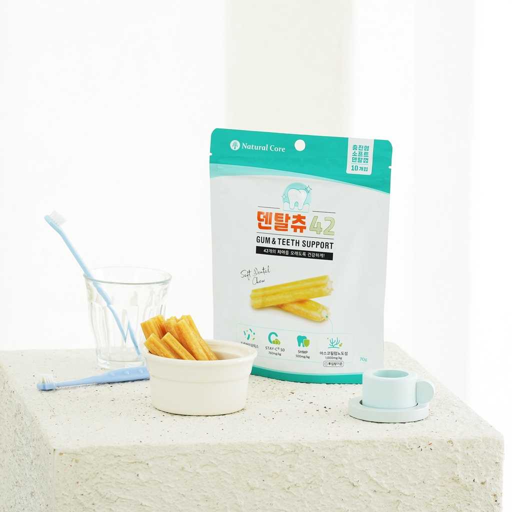 Natural Core Dental Chew 42 10P ขนมขัดฟันรสสาหร่ายสำหรับสุนัข 🐶