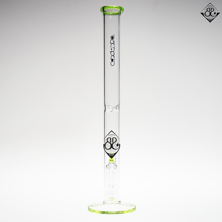 20inches Grass Green 4arms Perc Straight Bong