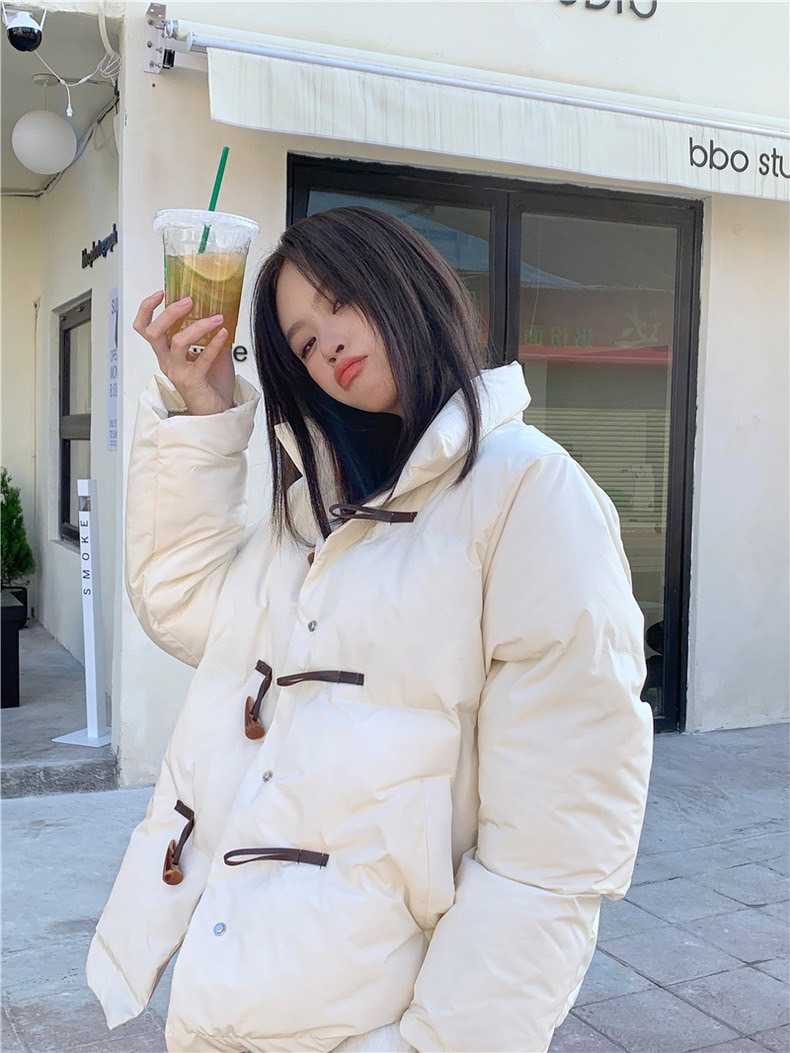 C097 เสื้อโค้ทกันหนาว สีขาว