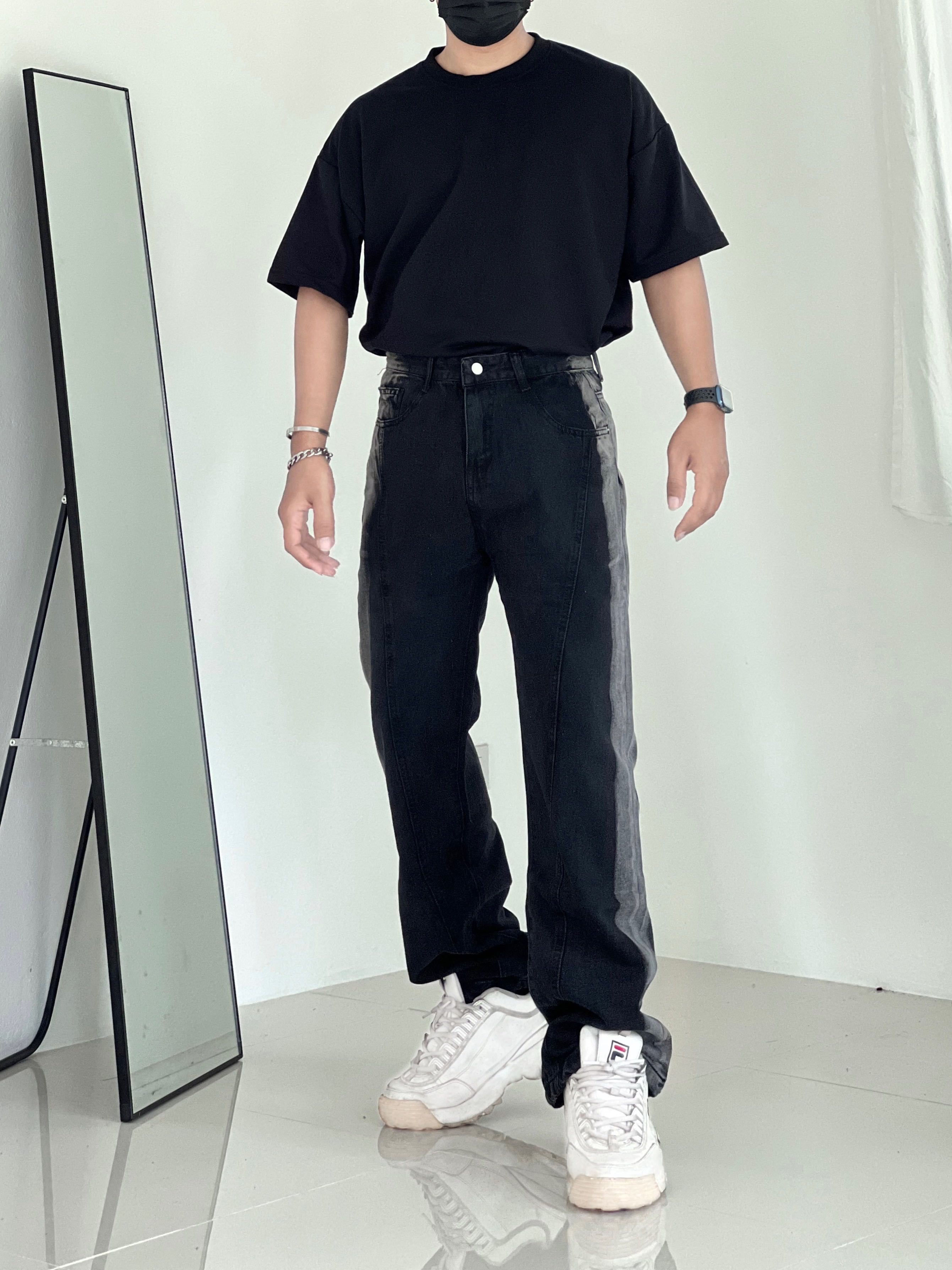 กางเกงยีนส์ ฟอกแถบข้าง รุ่น TK JEAN