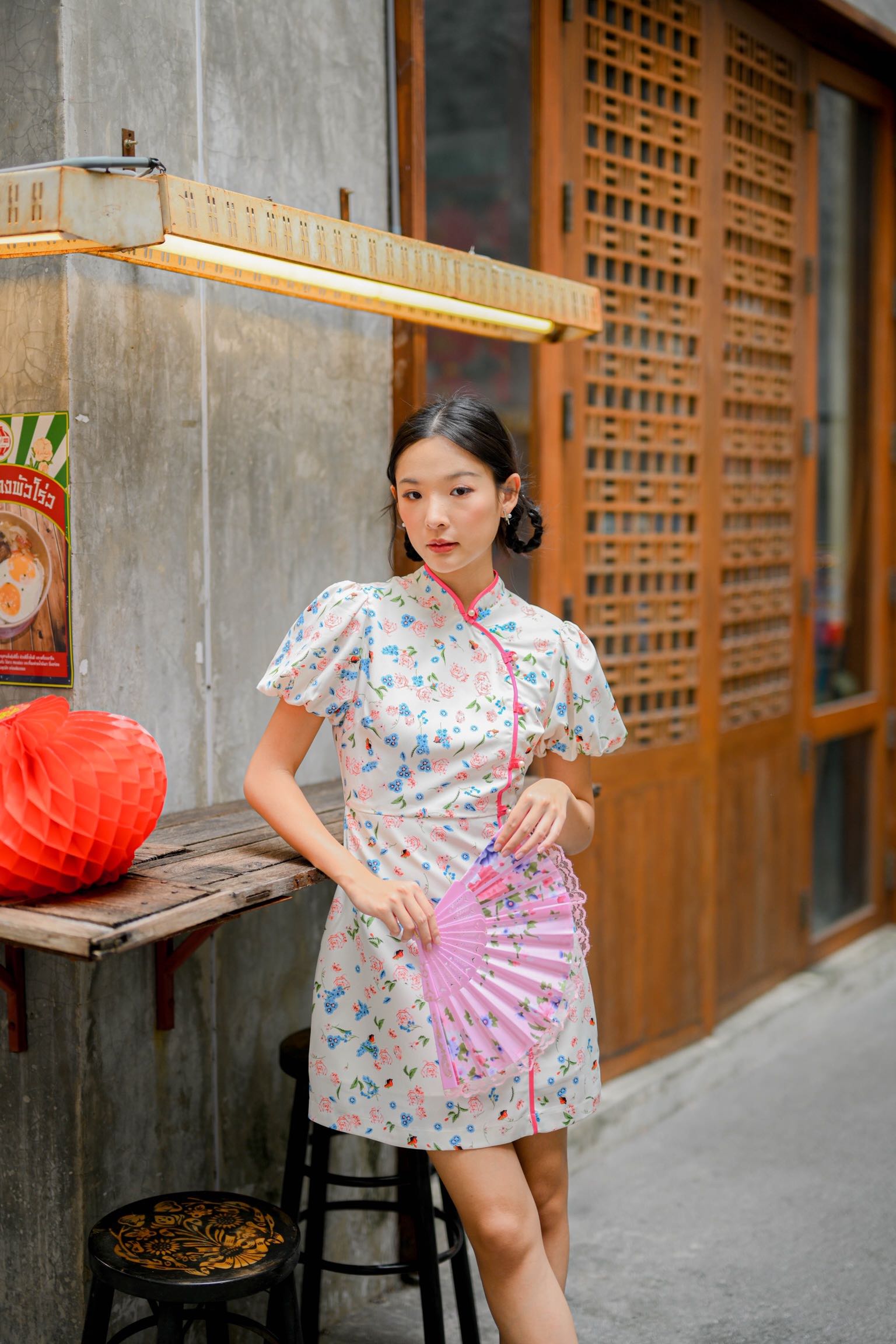 FANG XIN DRESS (WHITE FLORAL)