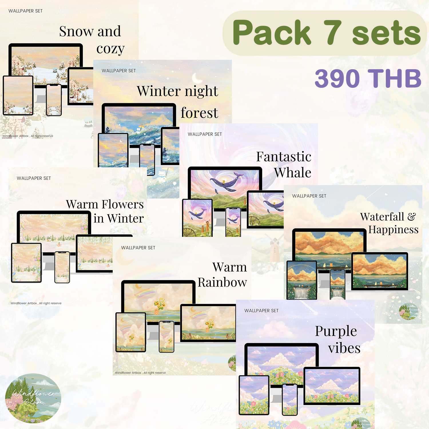 Pack wallpaper 7 sets
