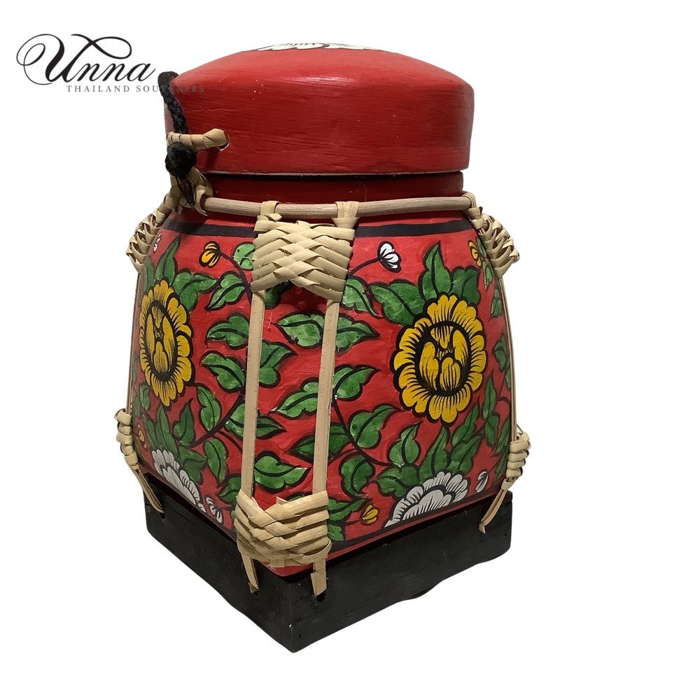 ภาพดอกไม้ เพ้นท์มือ เป็นของขวัญ ของฝาก ของที่ระลึก งานทำมือ Home decorated  Bamboo box