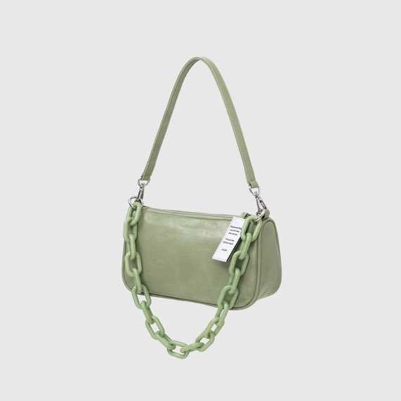 (พร้อมส่ง) nieeh envelope bag leather olive
