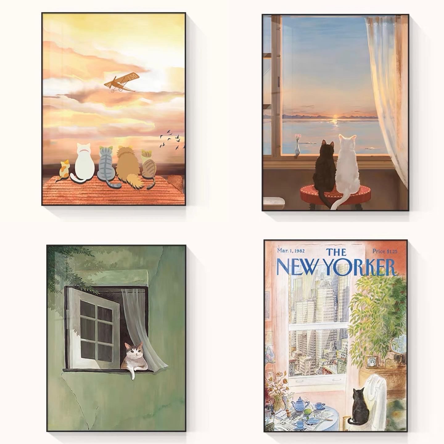 [Pre-Order] Canvas Frame กรอบรูปติดผนัง กรอบรูปแมว กรอบรูปดอกมไม้