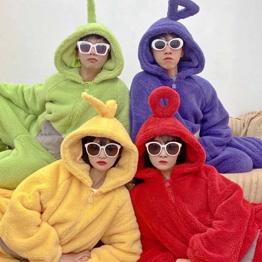 พร้อมส่ง🌈 ชุดแฟนซี ชุดเทเลทับบี้ ชุดคอสเพลย์ ชุดกันหนาว ชุดกันมีฮู๊ด ชุดแก๊งค์ ชุดฉลอง ชุดไปเที่ยว
