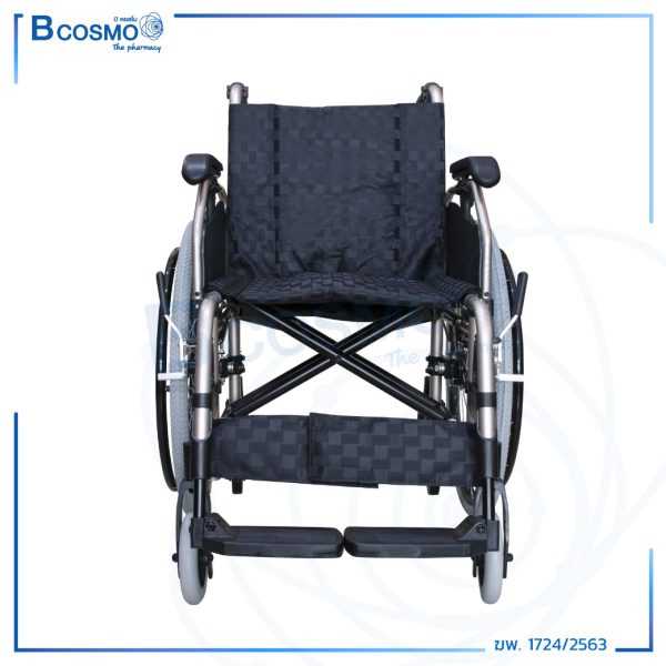 รถเข็นวีลแชร์ อะลูมิเนียมอัลลอย ล้อซี่ 24 นิ้ว FS681L WC0504-TG