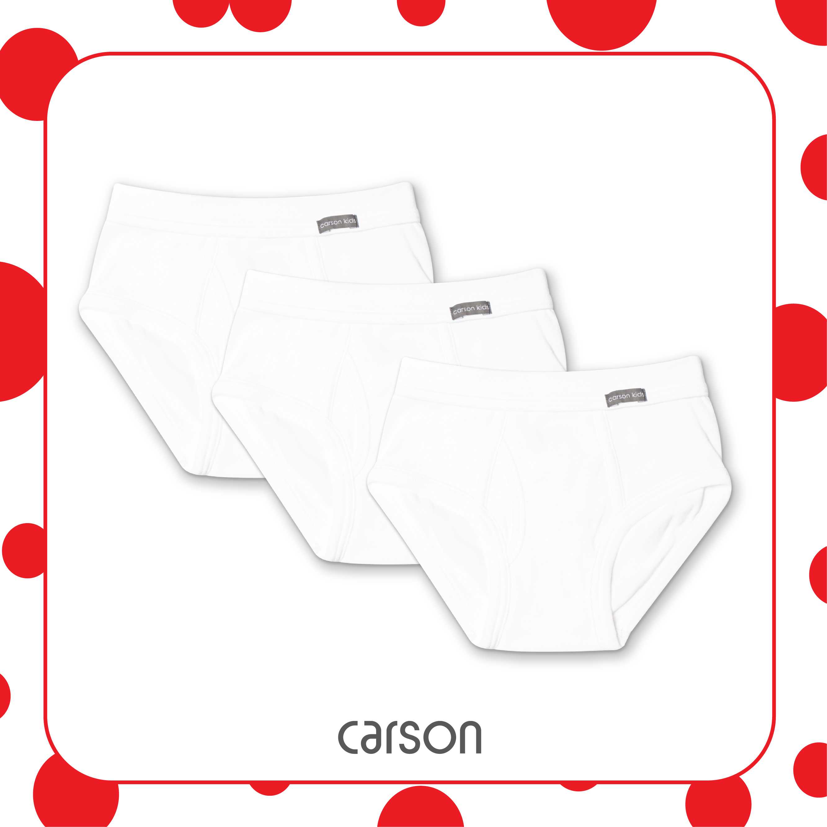 กางเกงในเด็กผู้ชาย | Carson kids | ขอบเอวผ้า Cotton Super soft | แพ็ค 3 ตัว [KBBRCK13001]