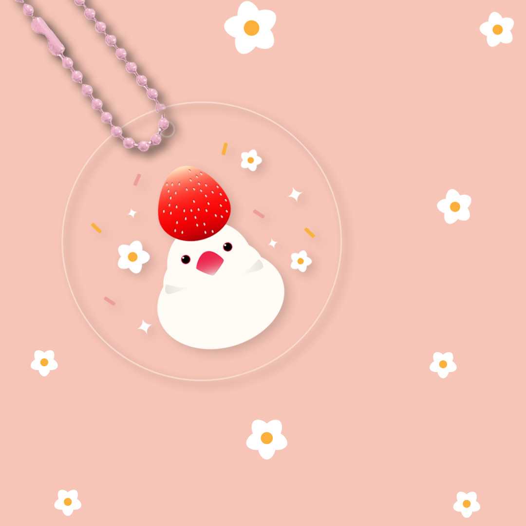 enamemo ichigo daifuku keychain