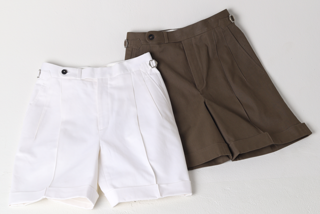 HEIM | Double Pleated Pin Tuck Cotton Shorts | กางเกงขาสั้น 2 จีบ ผ้า Cotton 100%