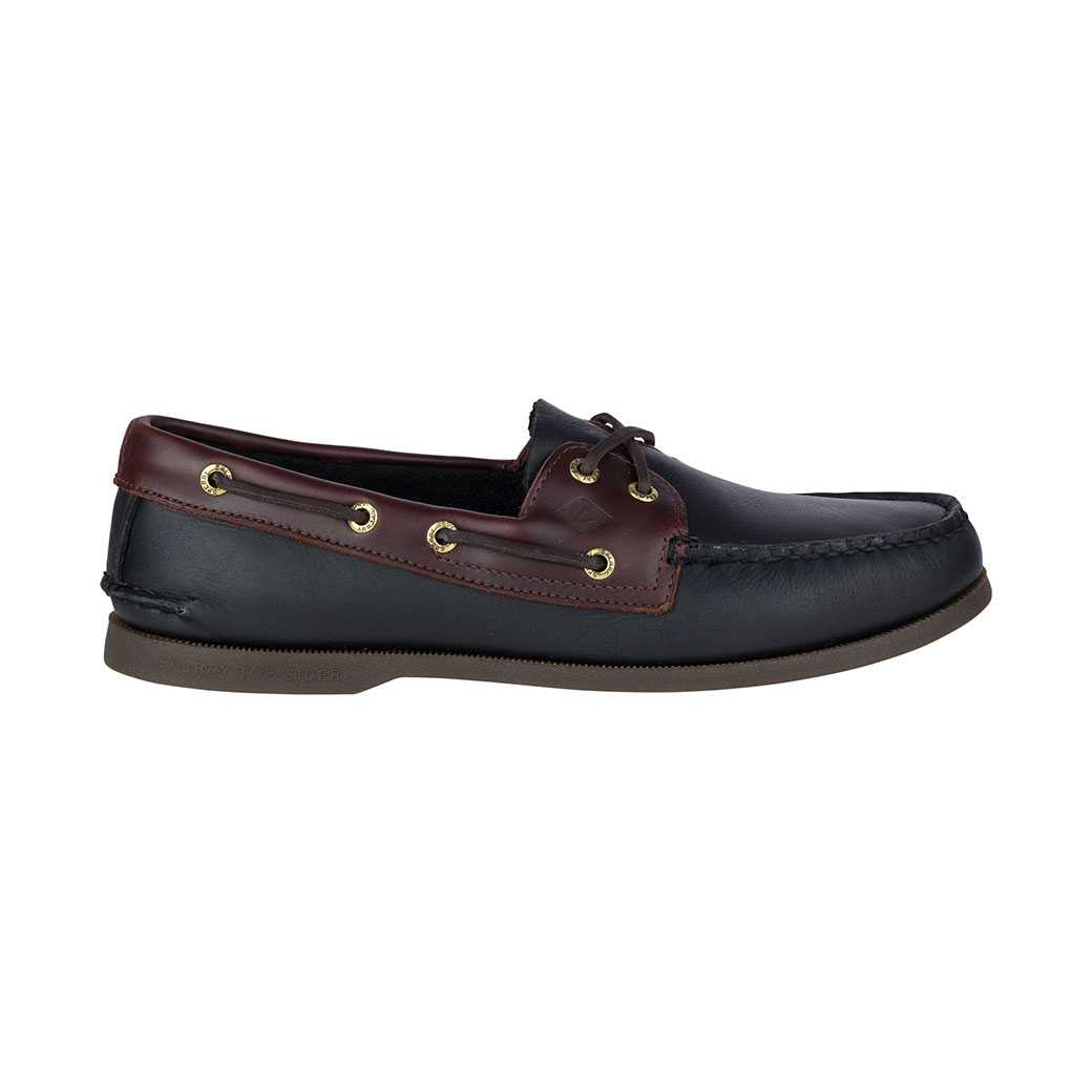 SPERRY 191486 A O 2-Eye Black Amaretto รองเท้าโบ๊ทชูส์ ผู้ชาย สีน้ำตาลเข้ม ( BOAT )