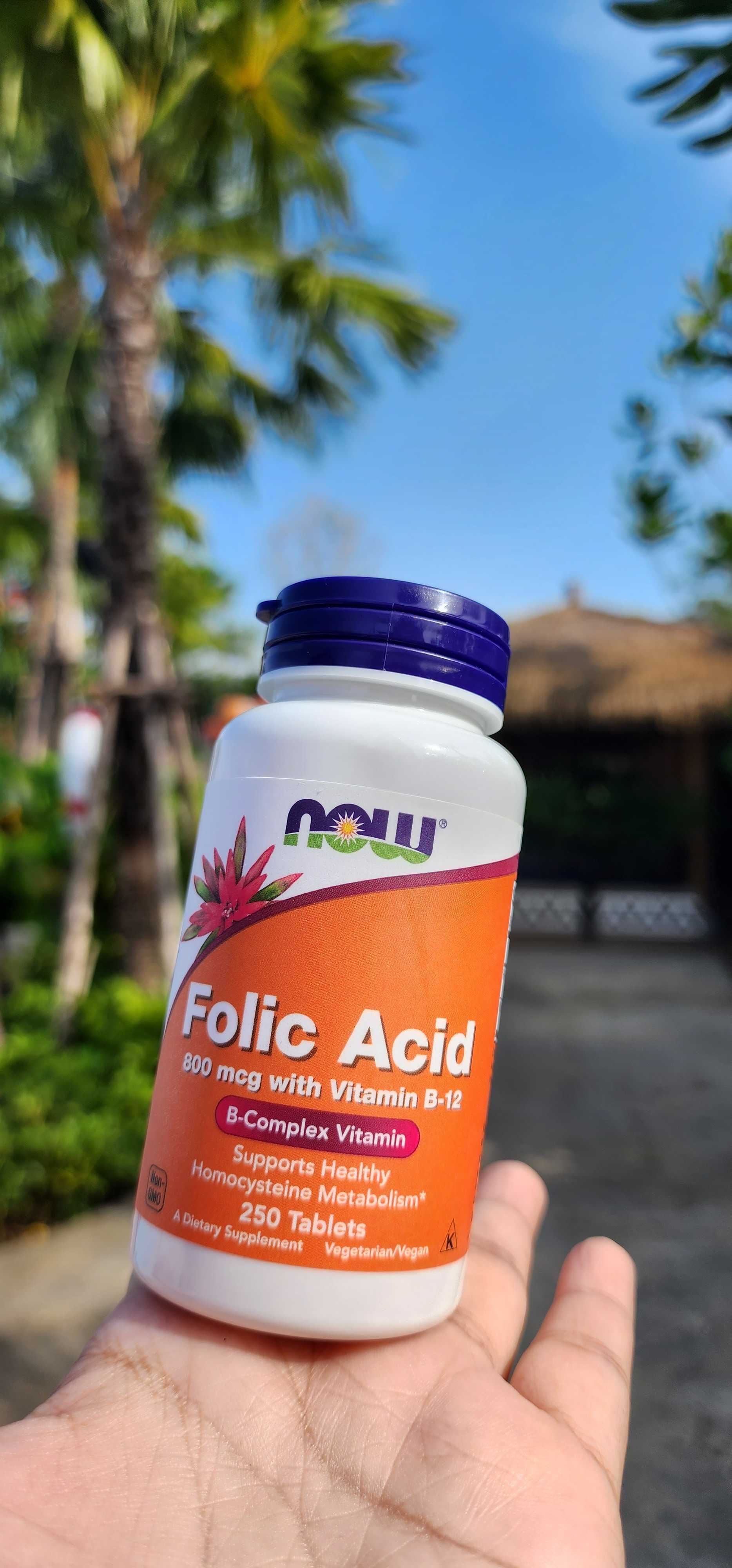  Folic Acid, 800 mcg โฟลิก โฟเลท บำรุงเลือด เตรียมตั้งครรภ์