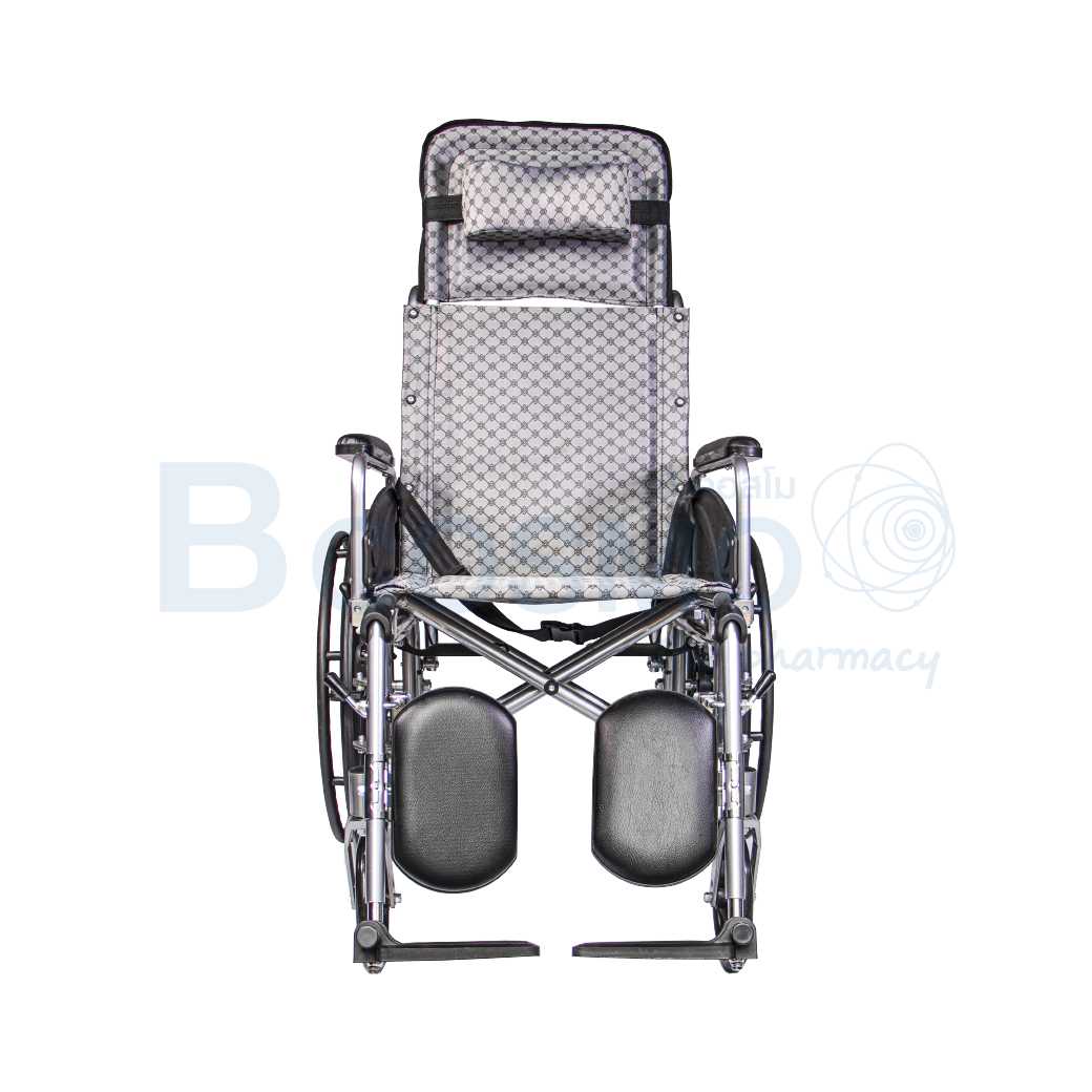WHEELCHAIR รถเข็นวีลแชร์ รถเข็นผู้ป่วย (รุ่น Y954L) อัลลอยด์ ปรับนอนได้ พับเก็บได้สะดวก WC0308