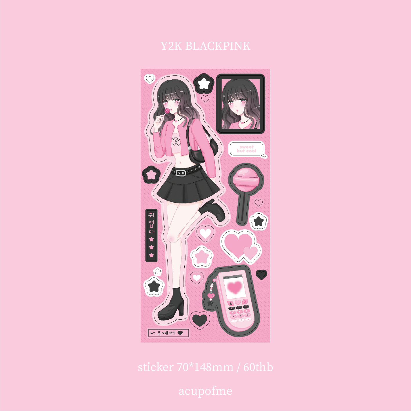 girls y2k black pink