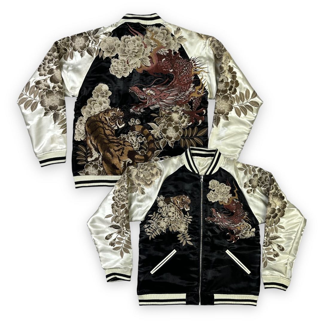 Karakuri Tamashii White Color Sukajan Jacket LINE SHOPPING