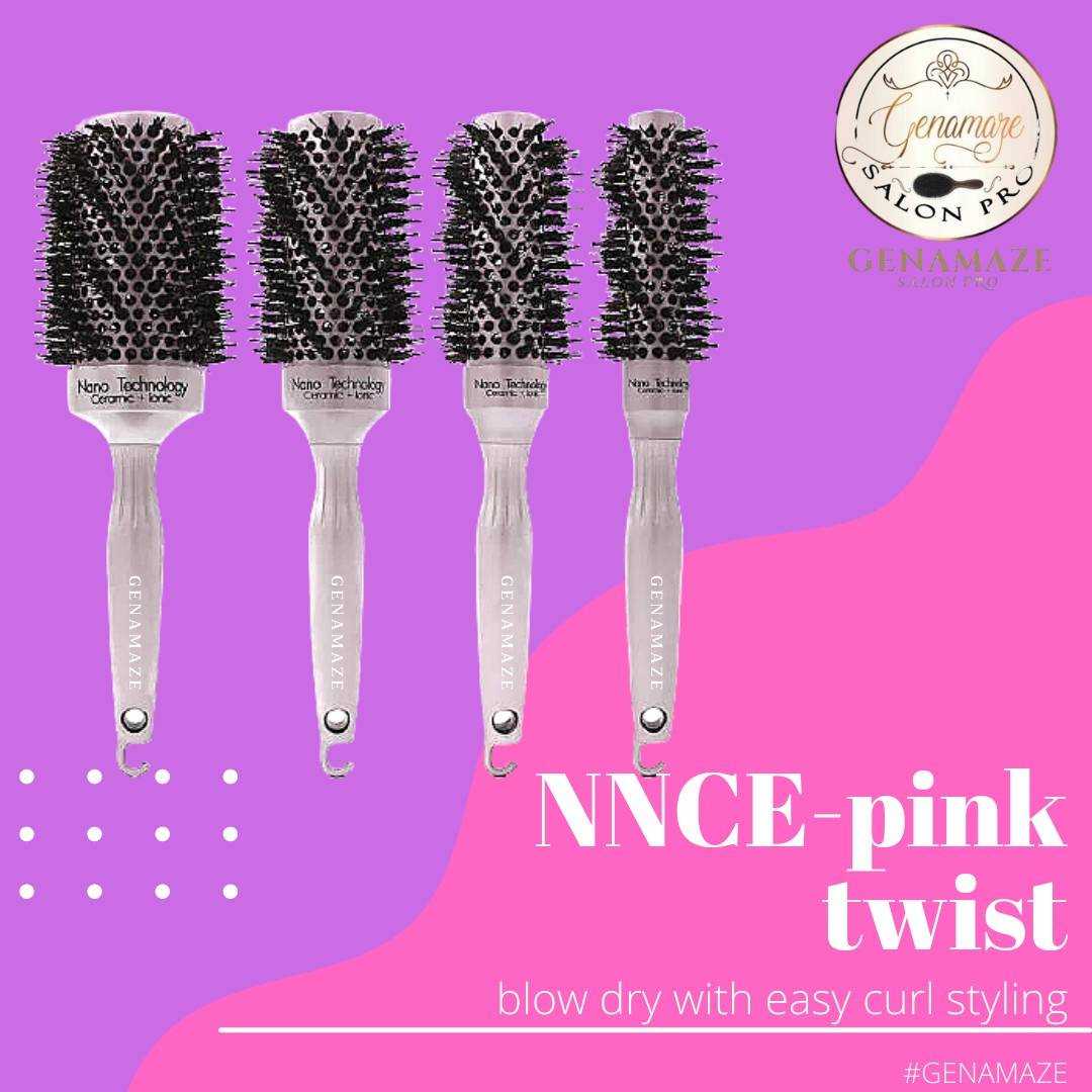 Genamaze Nano ceramic boar bristal + nylon bristal - Pink Twist series