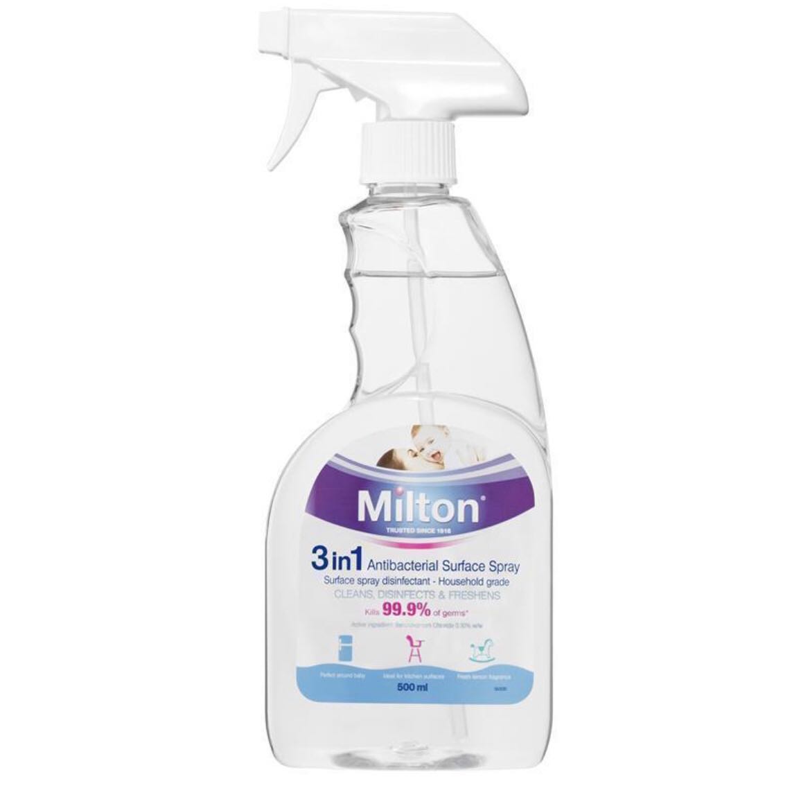 สเปรย์ฆ่าเชื้อไวรัสสำหรับเด็ก ฆ่าเชื้อ Covid19 ภายใน 5 วินาที  Milton surface spray