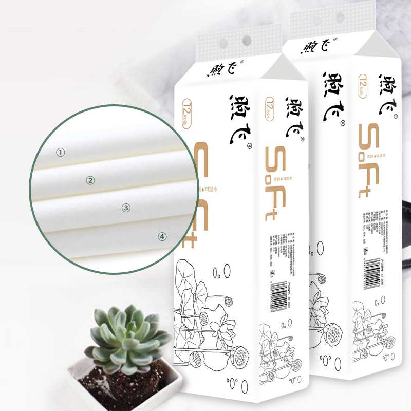 ทิชชู่ไร้แกน หนา 5 ชั้น เนื้อหนา นุ่ม ซับน้ำได้ดี ไม่ยุ่ยติดผิวหนัง ปลอดภัยไร้สาร