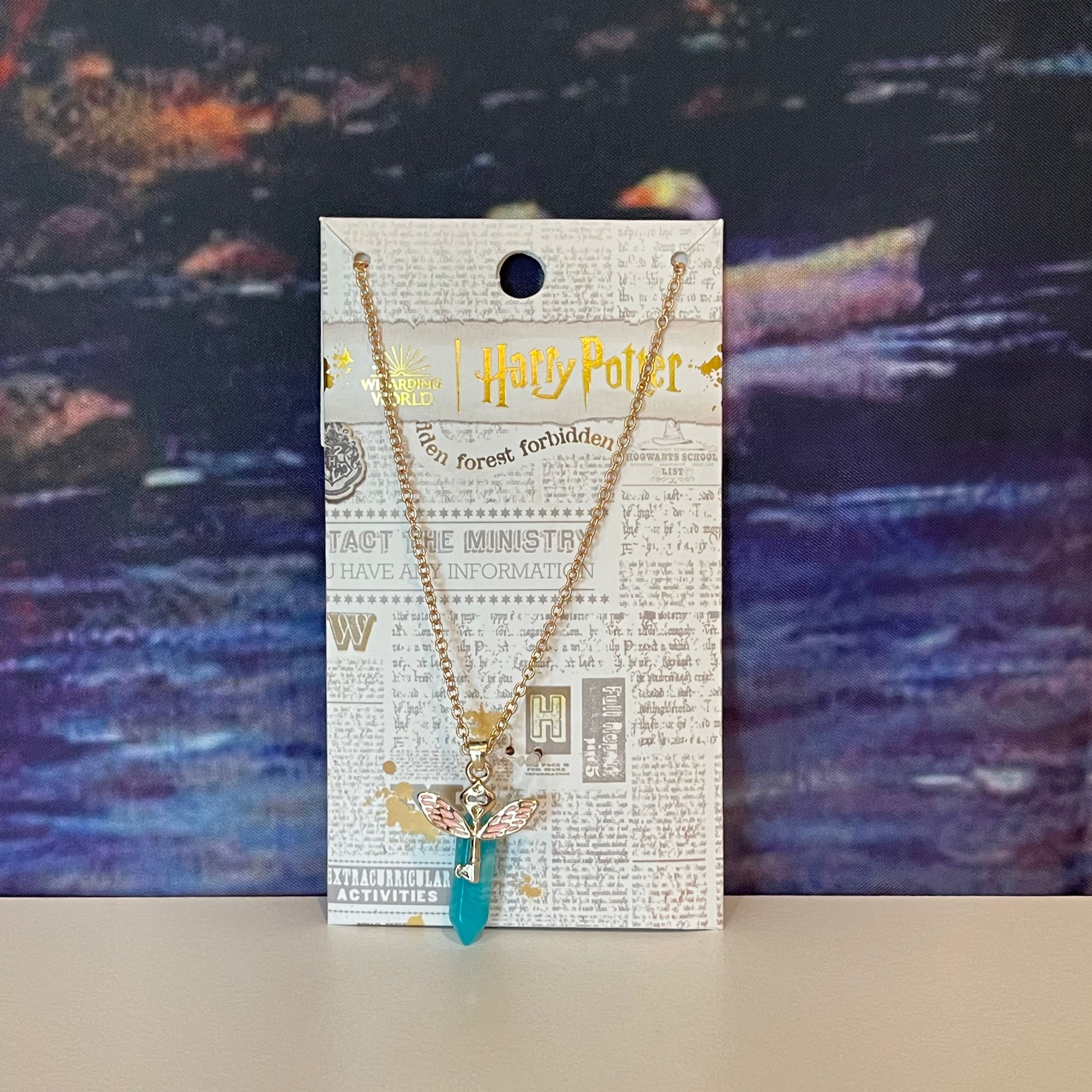 สร้อยคอ Harry Potter - Flying Keys with Crystal (Blue)