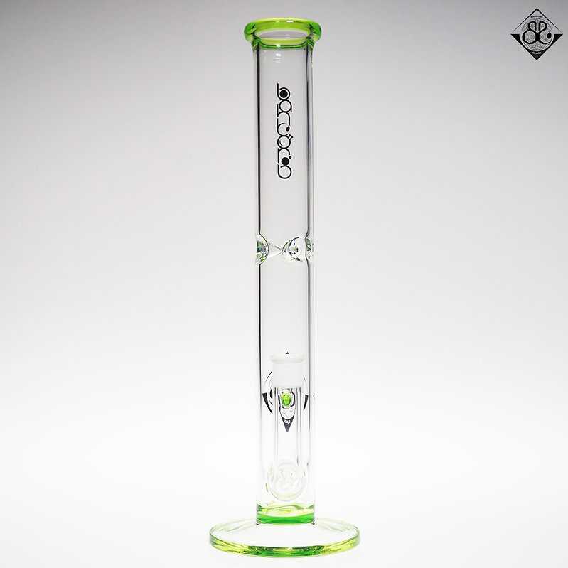 18inches 7mm Grass Green X3 Inline Perc Stemless bong