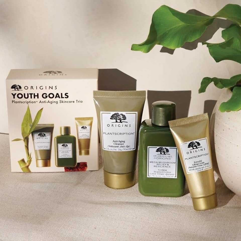 Origins Youth Goals Plantscription Anti-Aging Skincare Trio