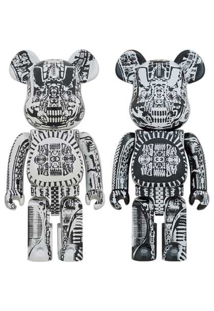 Be@rbrick H.R.Giger White Chrome Ver. & Black Chrome Ver. 1000% (ขายคู่)