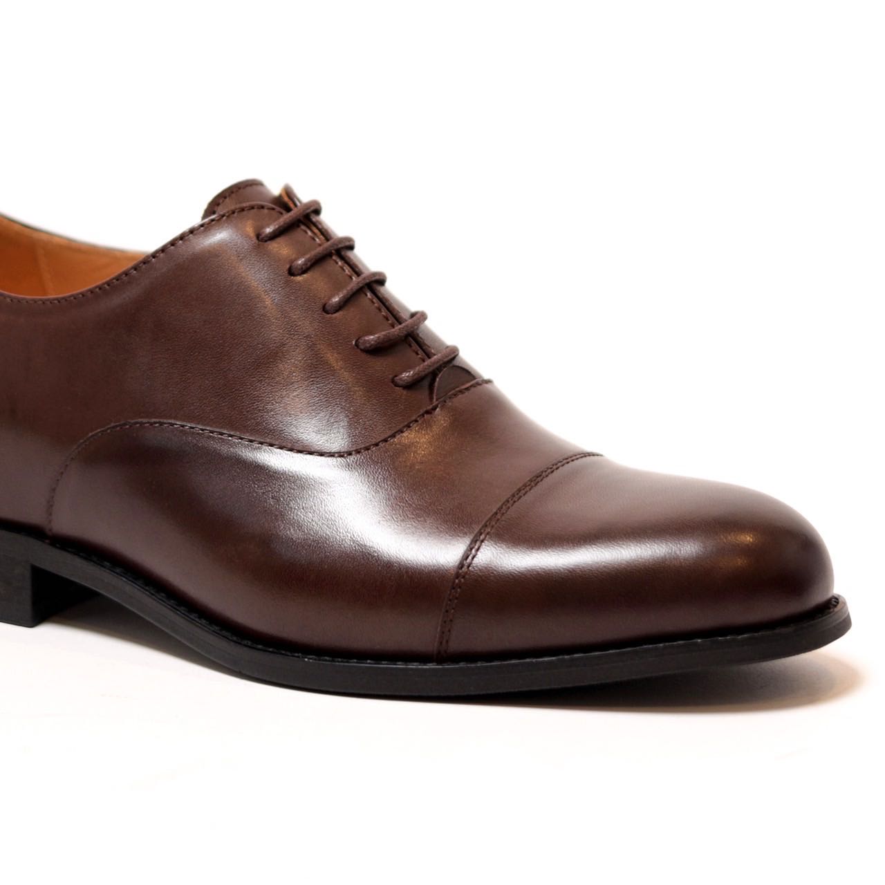 Oxford Cap-toe - Dark brown calf