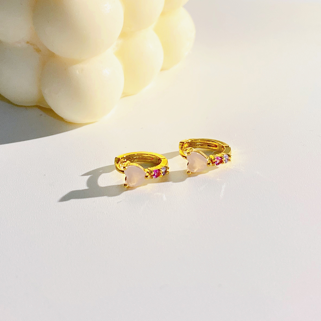 Pink Heart Earring