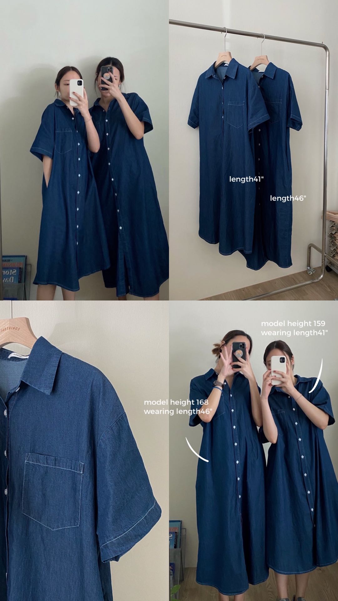 oversized denim dress 2 ความยาว