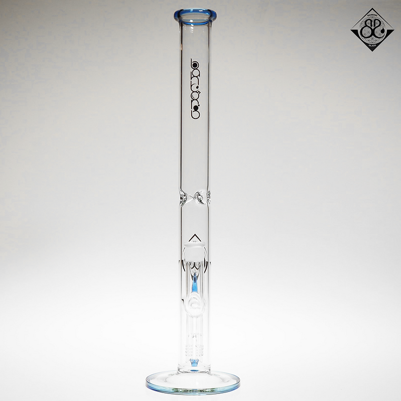 20inches Blue 4arms Perc Straight Bong