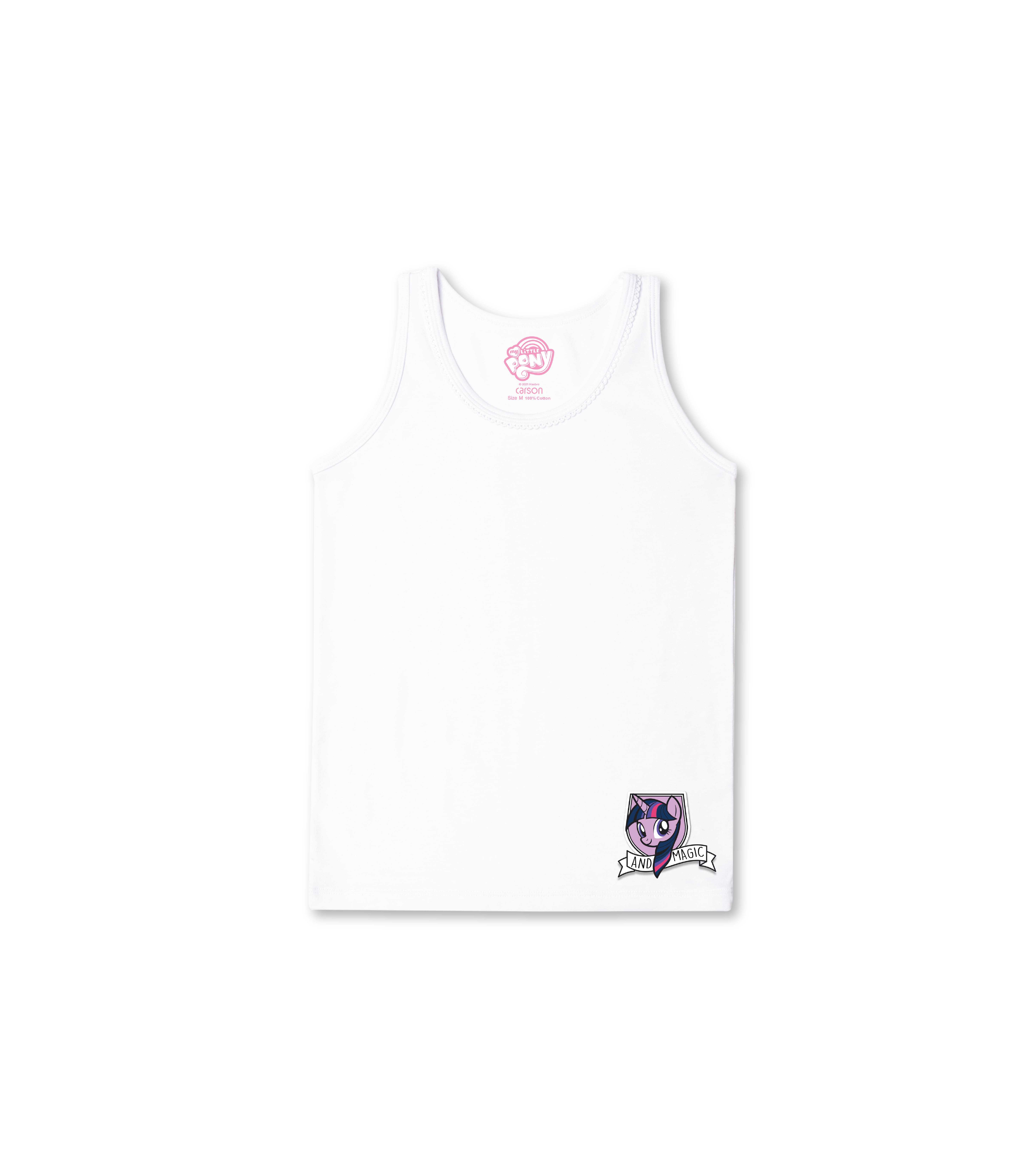 เสื้อกล้ามเด็กผู้หญิง |Carson kids| My Little Pony 9 ลาย | แพ็ค 1 ตัว (KTTRPN18031WH)