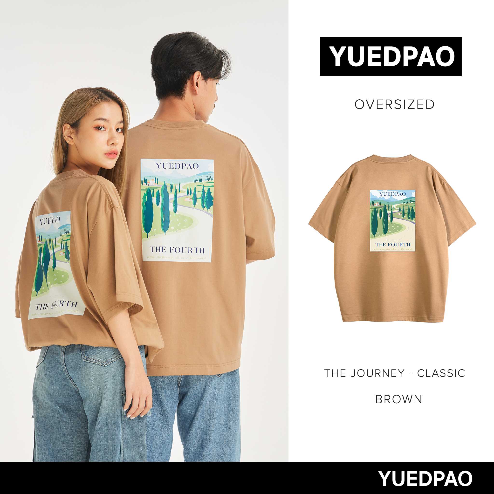 Yuedpao Limited ฉลองครบรอบ 4 ปี รับประกันไม่ย้วย 2 ปี เสื้อโอเวอร์ไซซ์ The Journey Classic Brown
