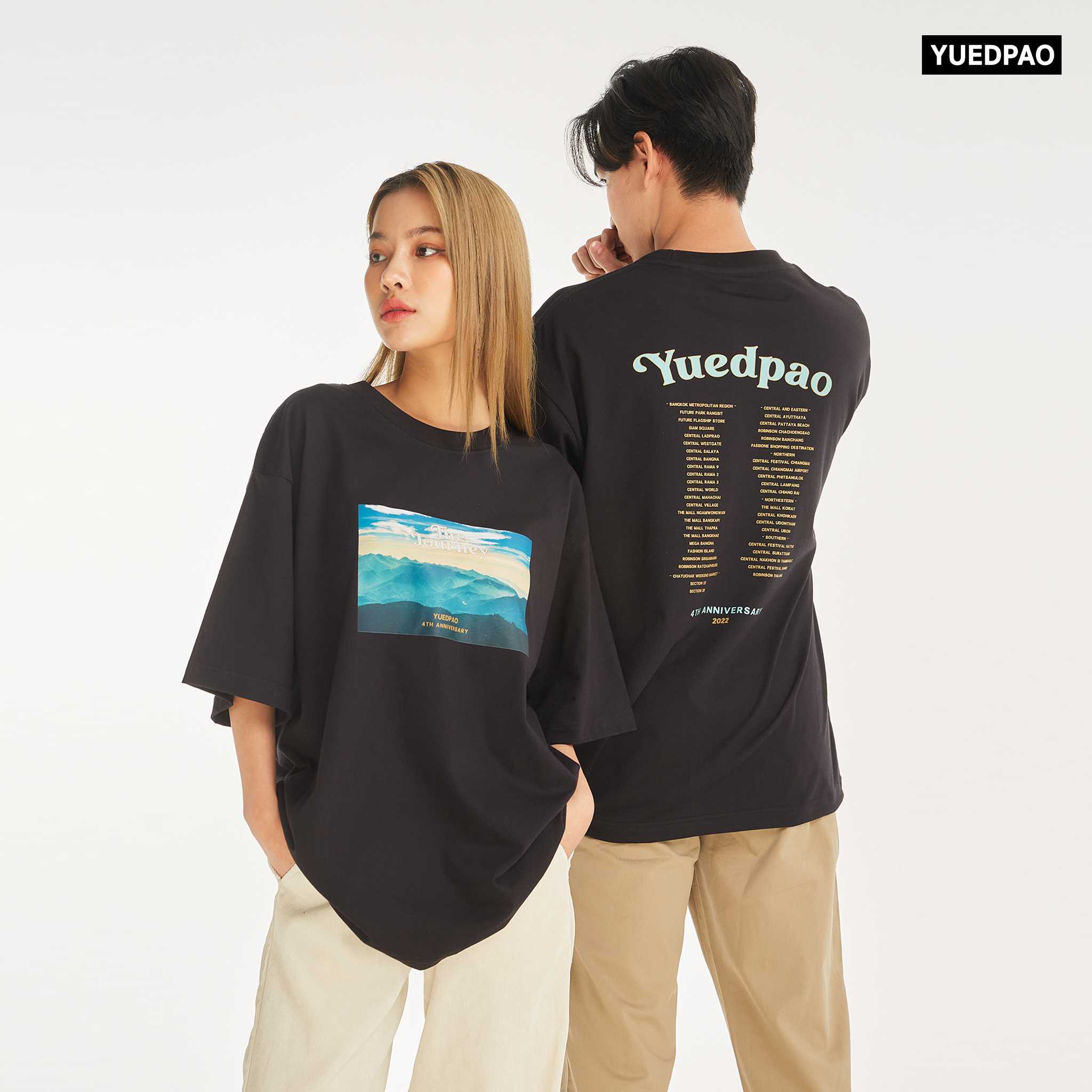Yuedpao Limited ฉลองครบรอบ 4 ปี รับประกันไม่ย้วย 2 ปี เสื้อโอเวอร์ไซซ์ The Journey Vintage Black
