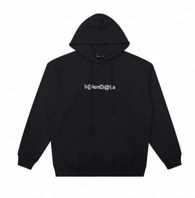BALENCIAGA BLACK SYMBOLIC b@lenci@9a LOGO HOODIE เสื้อฮู้ดดี้ กันหนาวแขนยาว แบรนด์บาลองเซียก้า