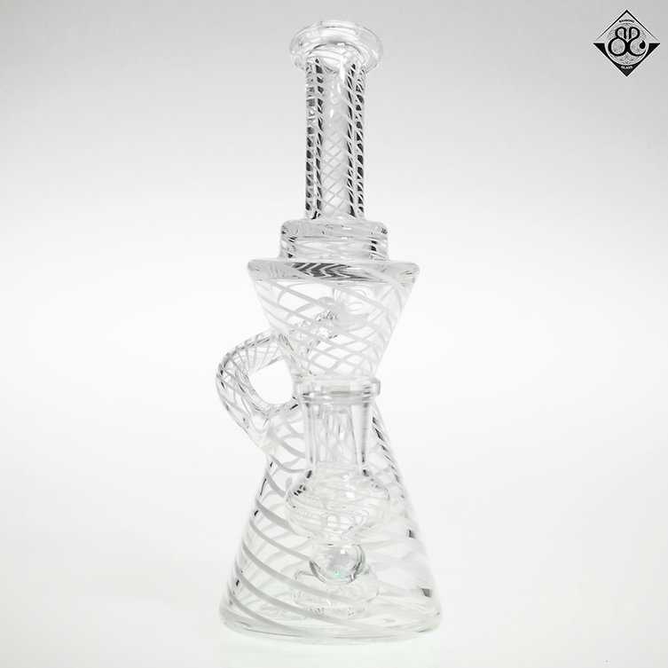 7Inches White Strip with 2Opals Recycler Rig