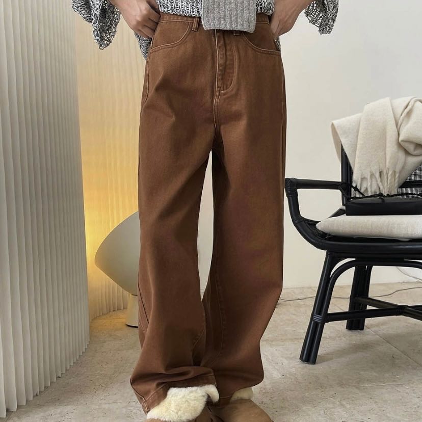 (PRE ORDER) WIDE LEG BROWN JEANS