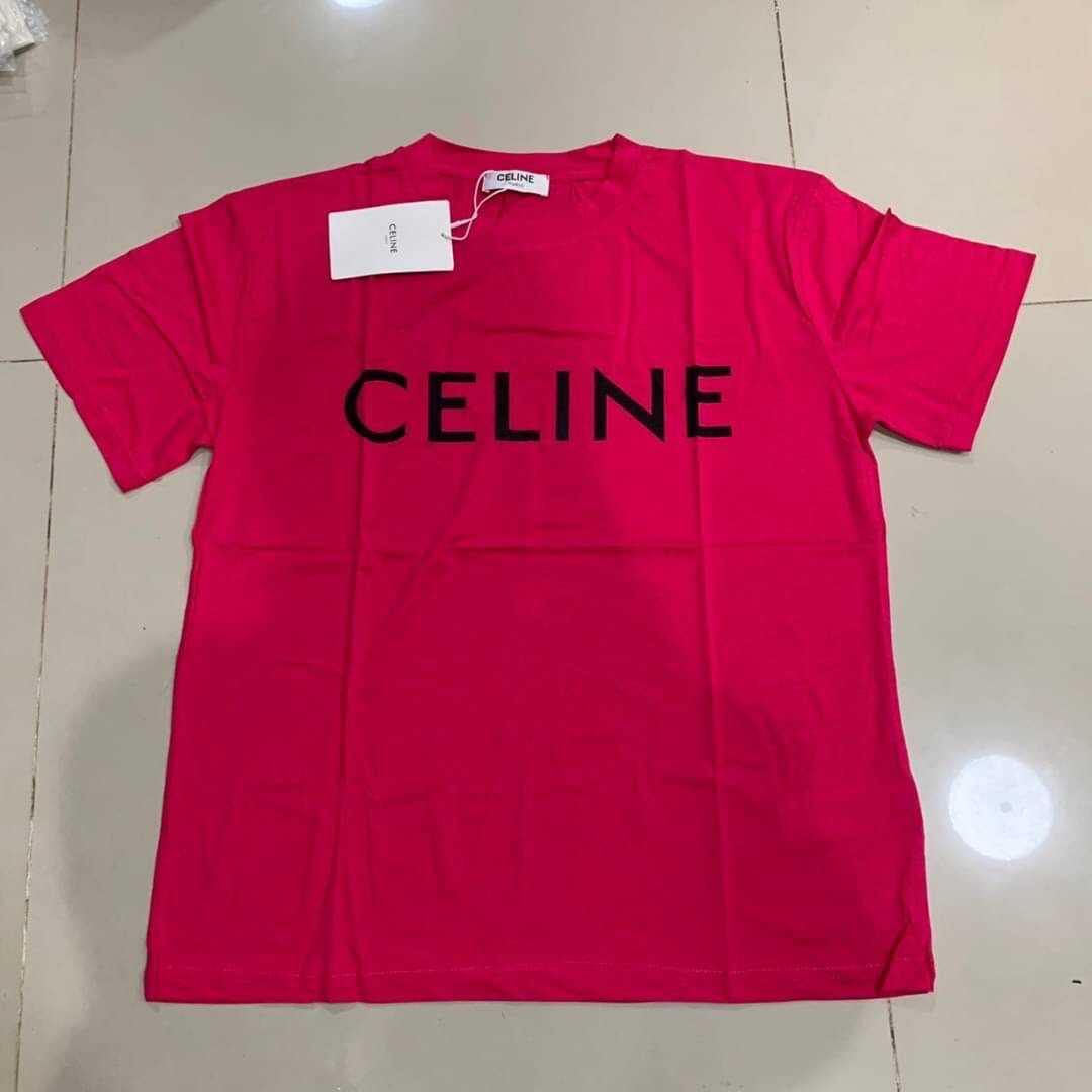 CELINE CLASSIC LOGO PRINT SHORT SLEEVE T-SHIRT IN COTTON เสื้อยืดซีลีน