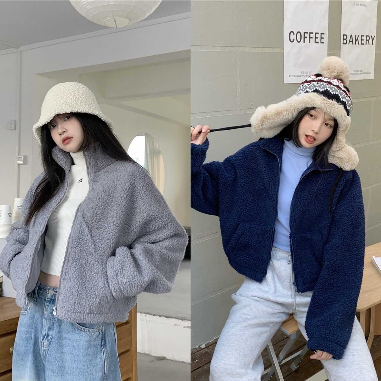C121 เสื้อคลุมกันหนาว พร้อมส่ง 2 สี