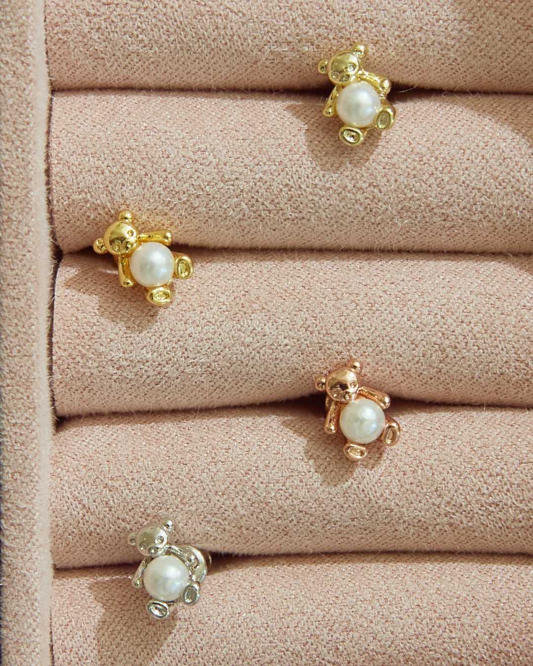 Julys - boba teddy earrings
