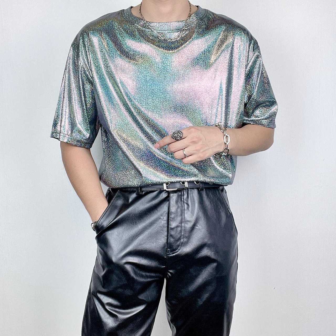 ❤️ Silver Star T-Shirt (ผ้ากลิตเตอร์สะท้อนแสง)
