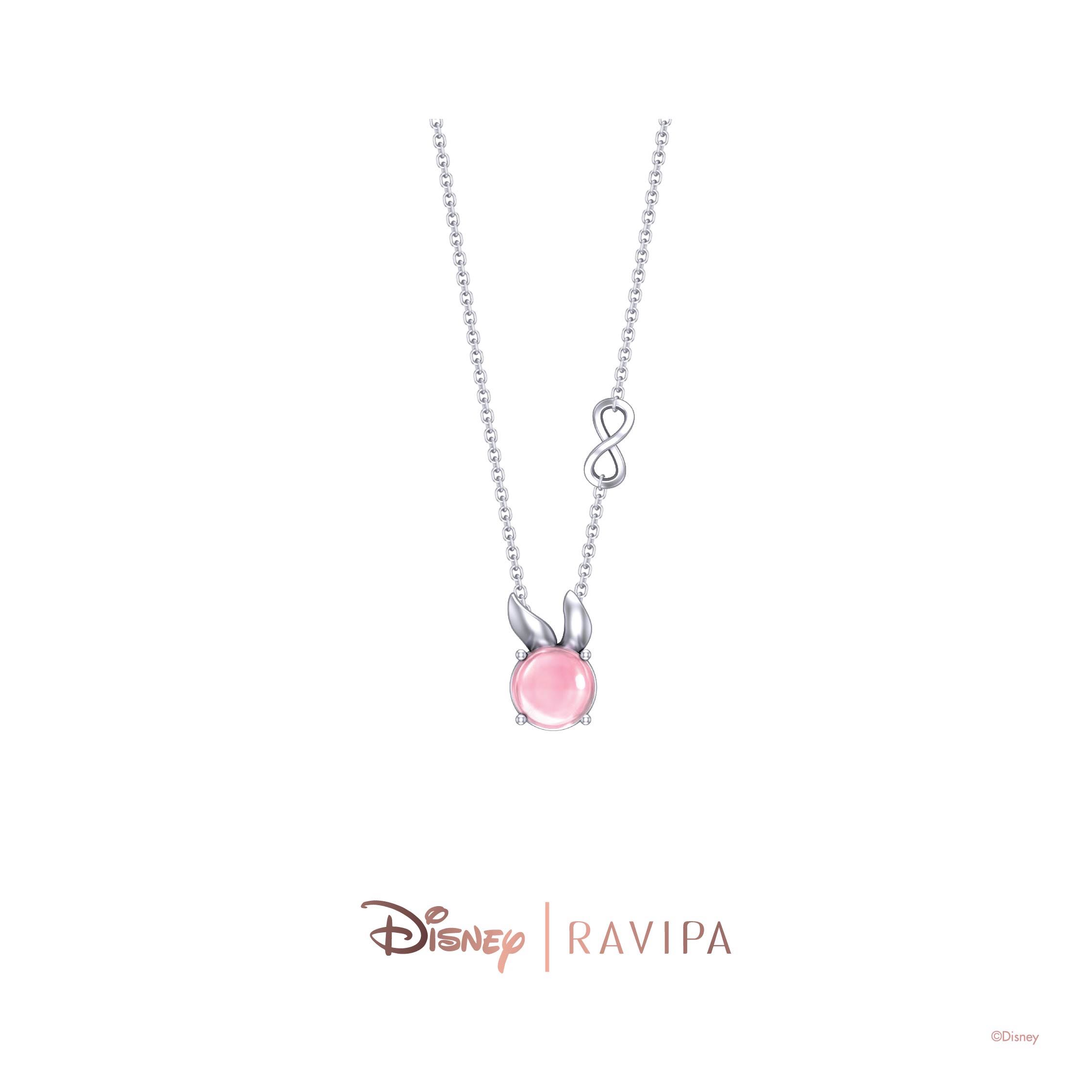 Crystal Silver Miss Bunny Necklace