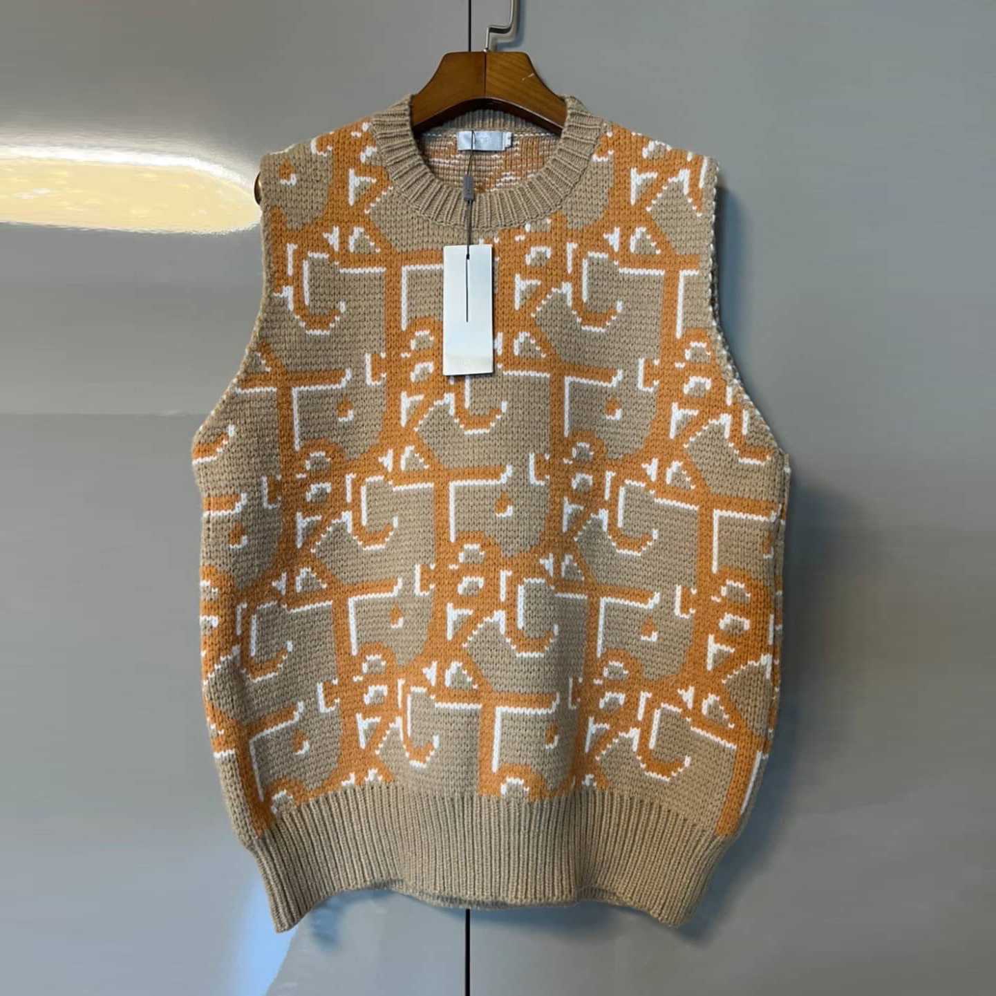 CHRISTIAN DIOR CACTUS JACK DIOR OBLIQUE SLEEVELESS SWEATER VEST เสื้อกั๊กไหมพรม แขนกุด