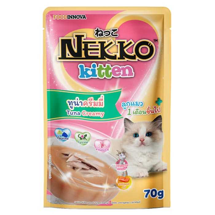 Nekko ทูน่าครีมมี่ สำหรับลูกแมว 70g