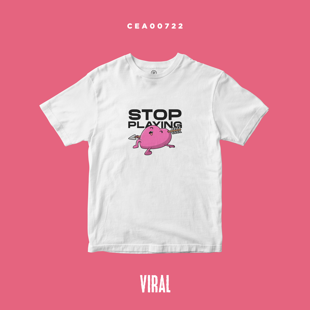 เสื้อยืด พิมพ์ลาย Viral Heart Beat Collection CEA00722 #เสื้อ #เสื้อยืด #Viral