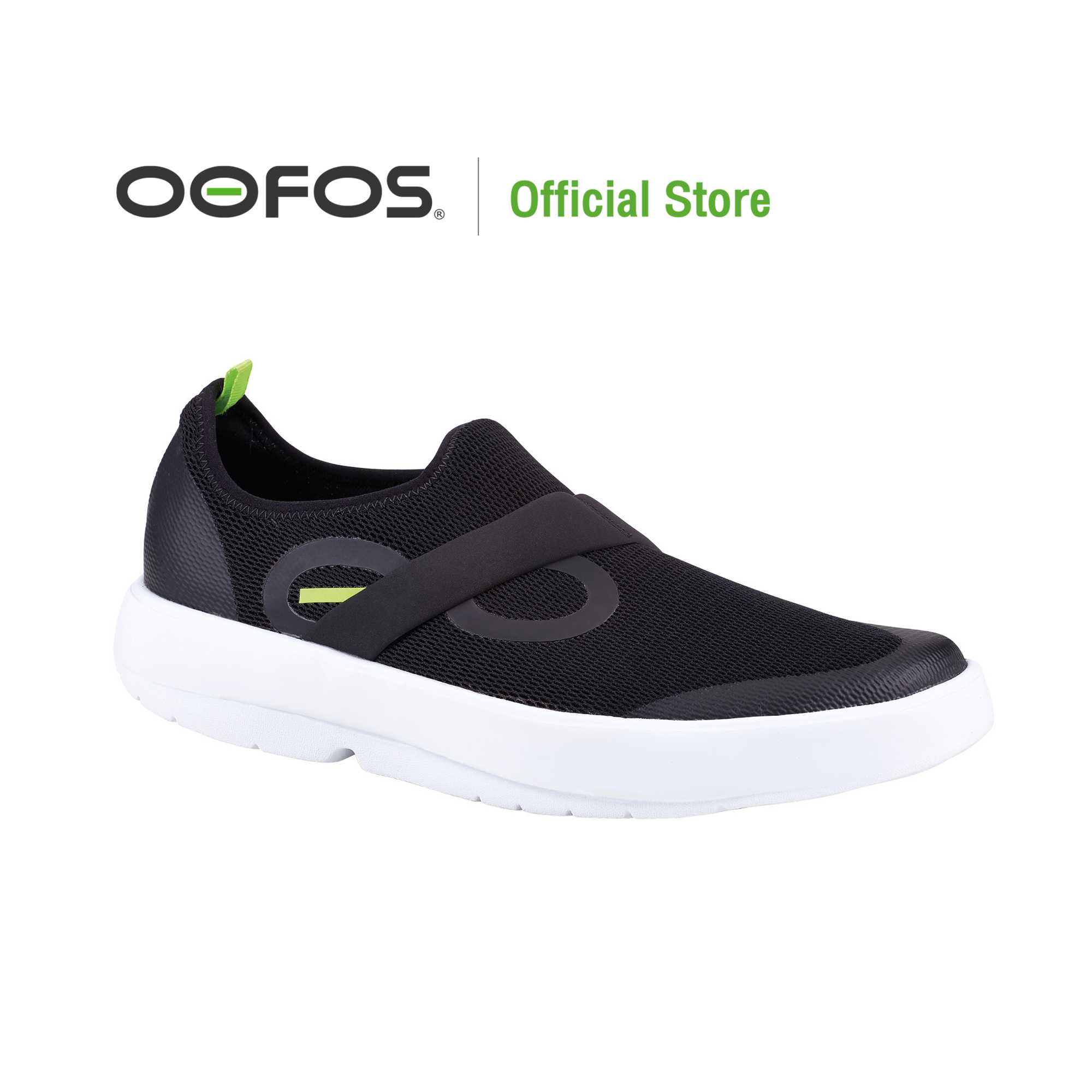 MEN'S OOMG LOW - WHITE BLACK รองเท้าเพื่อการฟื้นฟู (สินค้าโปรโมชั่น รับคืนไม่รับเปลี่ยน)