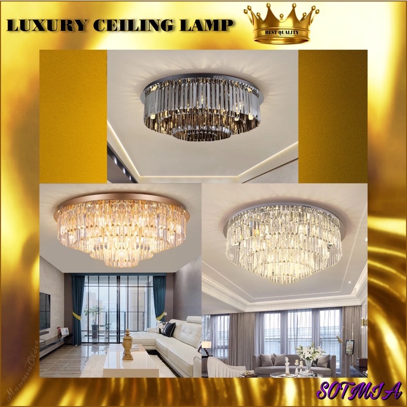 CT002A004 SOTMIA LUXURY CRYSTAL CEILING LAMP โคมไฟเพดาน โคมไฟคริสตัล